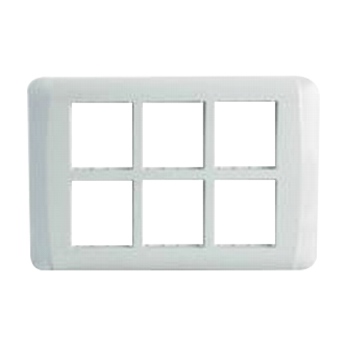 Legrand Mylinc 12M Matt Grey Plate With Frame, 6763 58